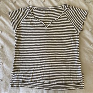 Madewell Olive/ White Striped T-Shirt